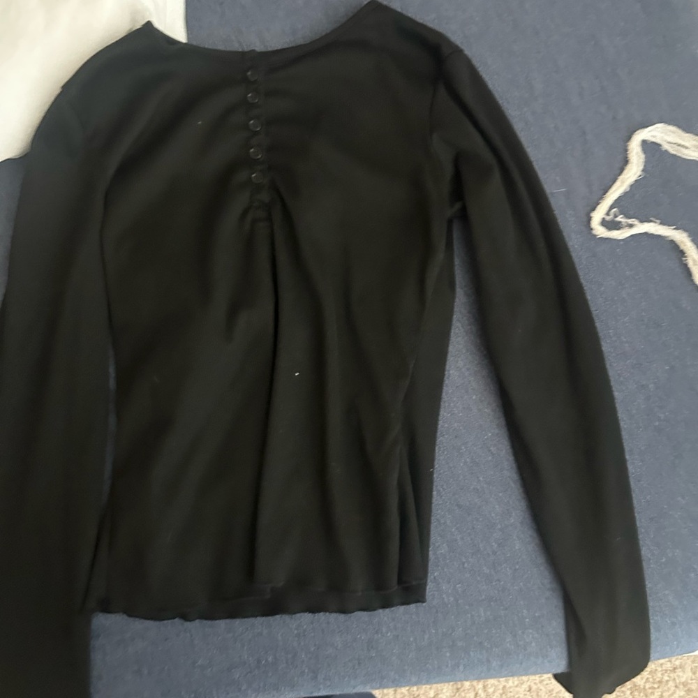 Elegant Black Long Sleeve Women's Top